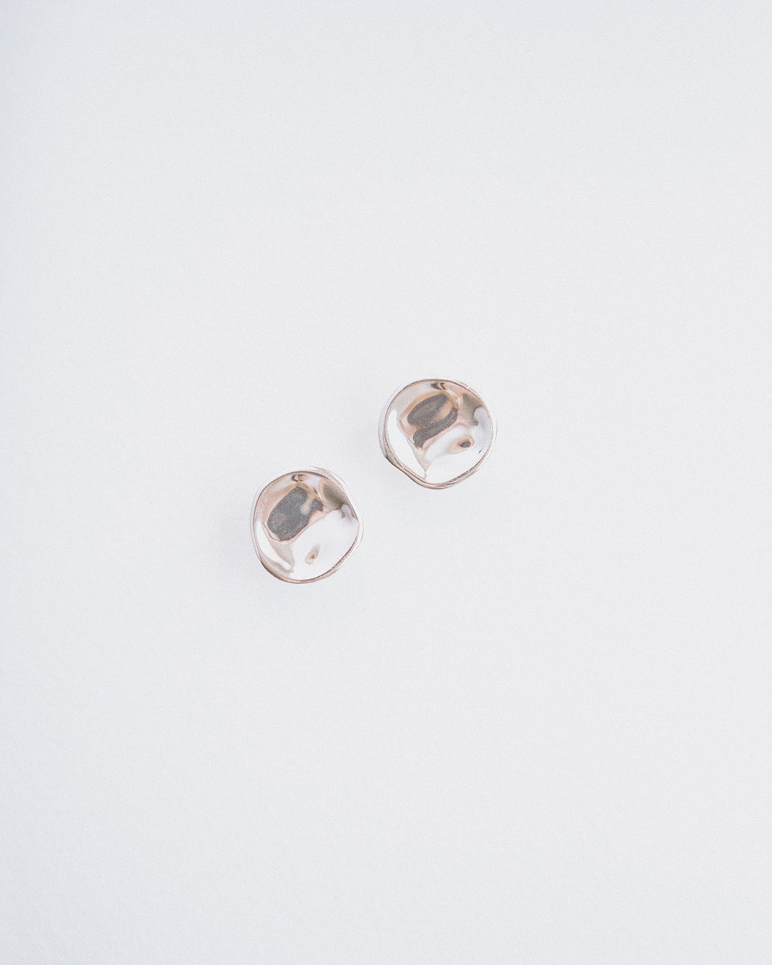 Organic Medium Silver Studs